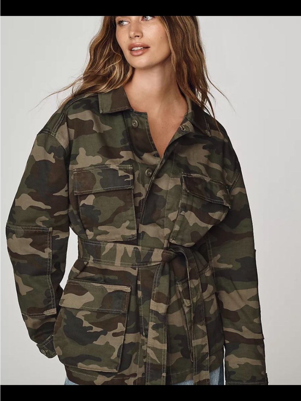 Anthropologie Cotton  Camo Utility Jacket.